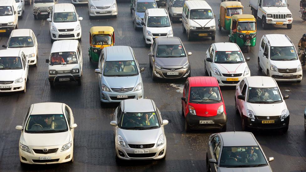 Delhi traffic on first day of rule