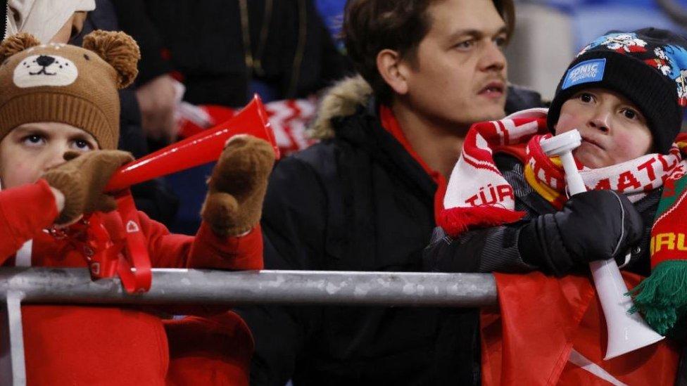 Wales football fans watching the match against Turkey