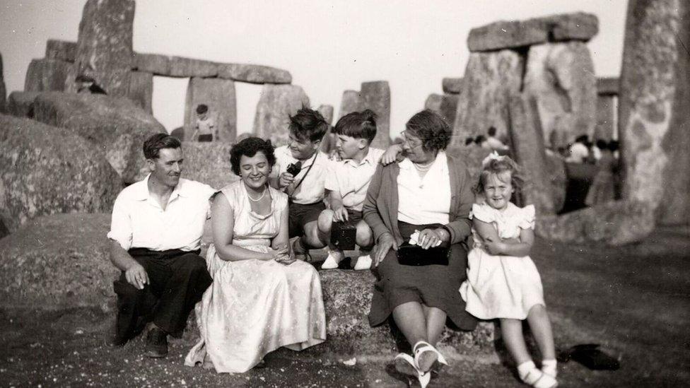 Rowland Allen and his family in 1955