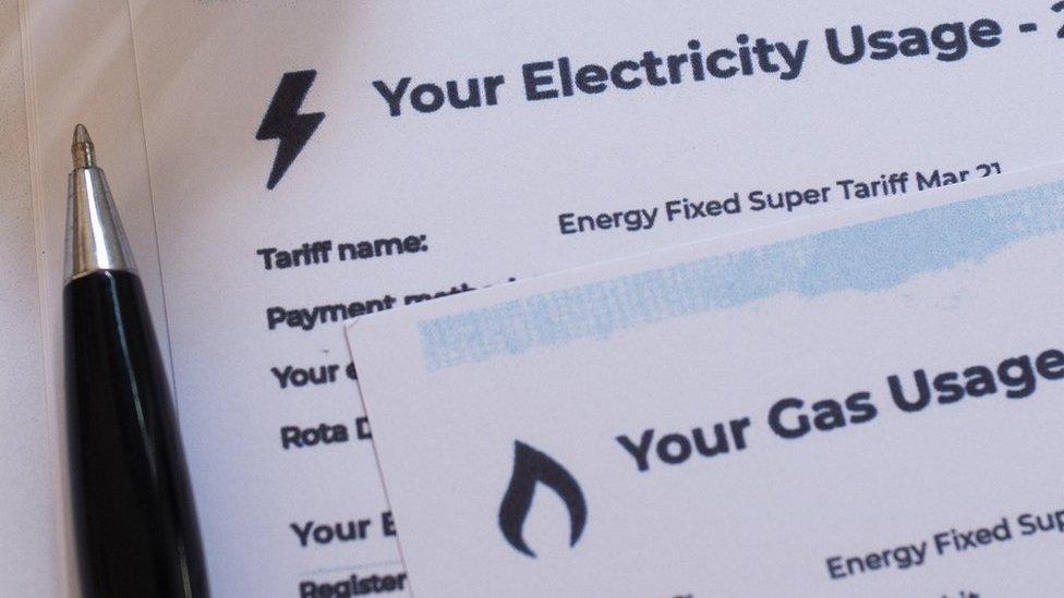 Electricity and gas bills