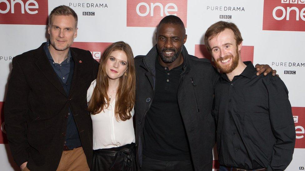 (Left to right) Darren Boyd, Rose Leslie, Idris Elba and John Heffernan