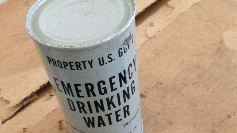 Can of water for a bunker