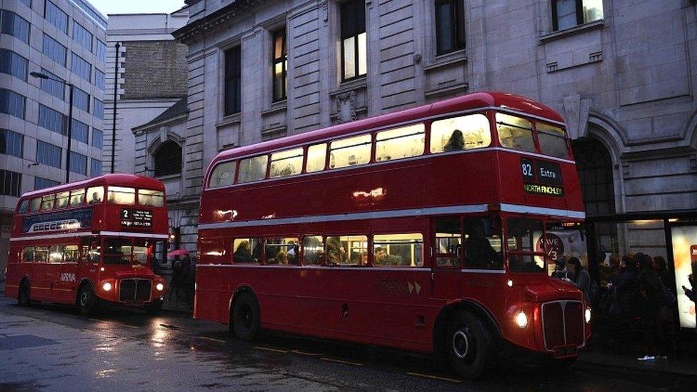 Extra buses in London