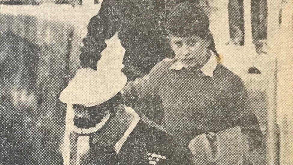 Prince Charles, photographed leaving Northern Ireland after a two-day tour in 1961