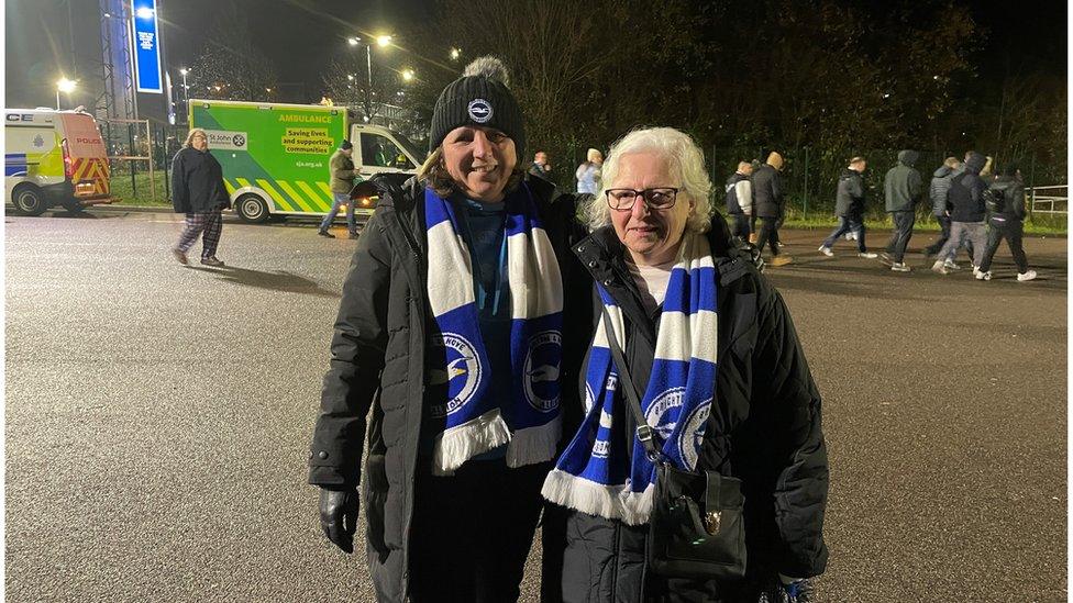 Sarah and Maryan, both Brighton fans