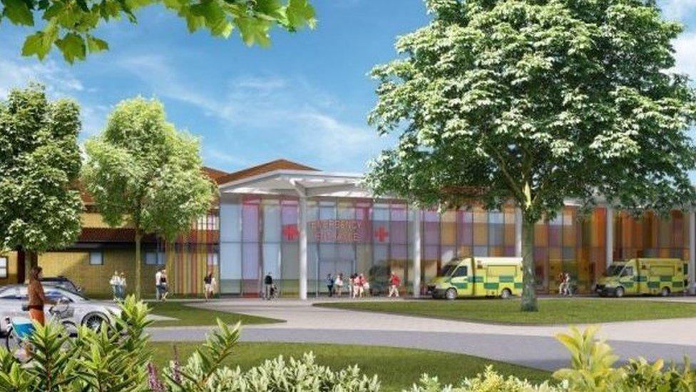 Artist's impression of the planned emergency centre in Shrewsbury