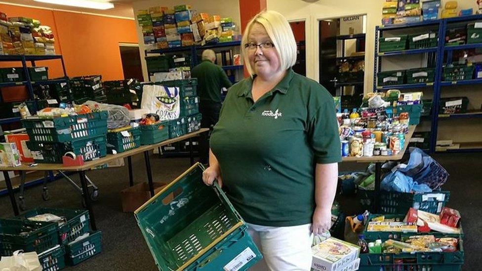 Volunteer at Bangor NI food bank