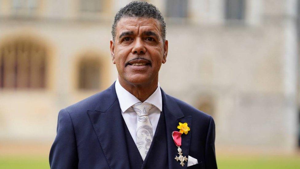 Chris Kamara with MBE