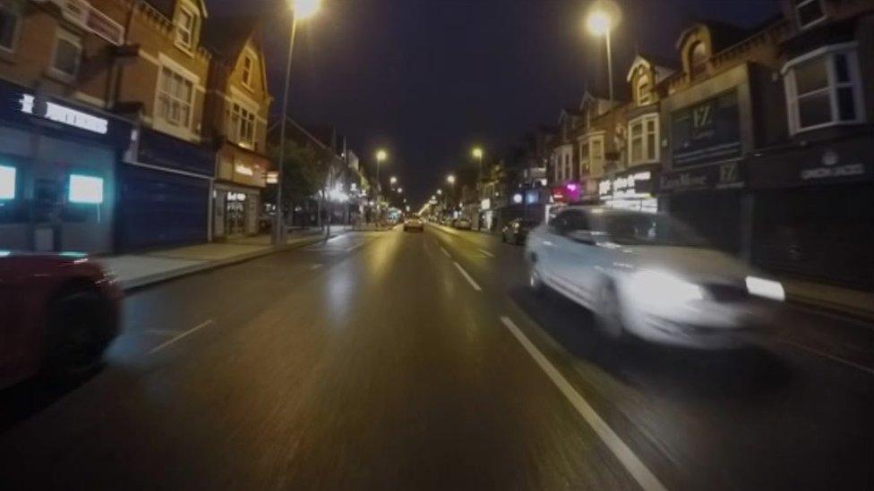 Teesside street at night