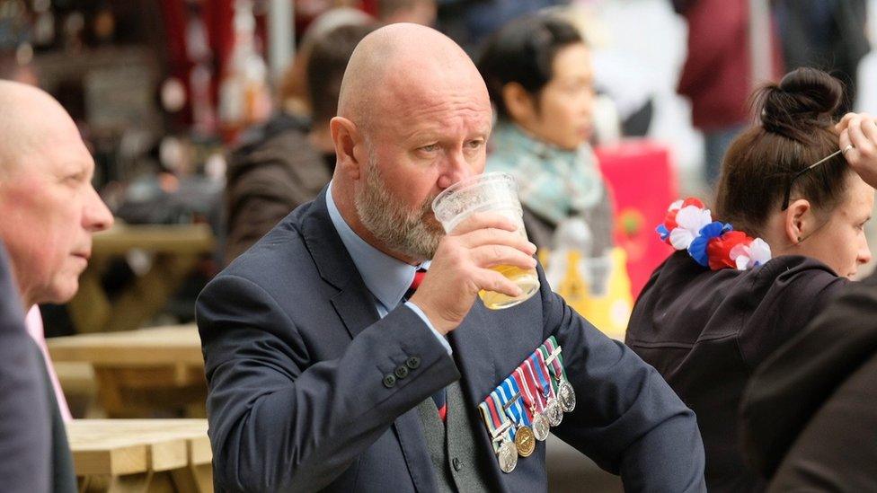 A drinker at Newcastle's Times Square