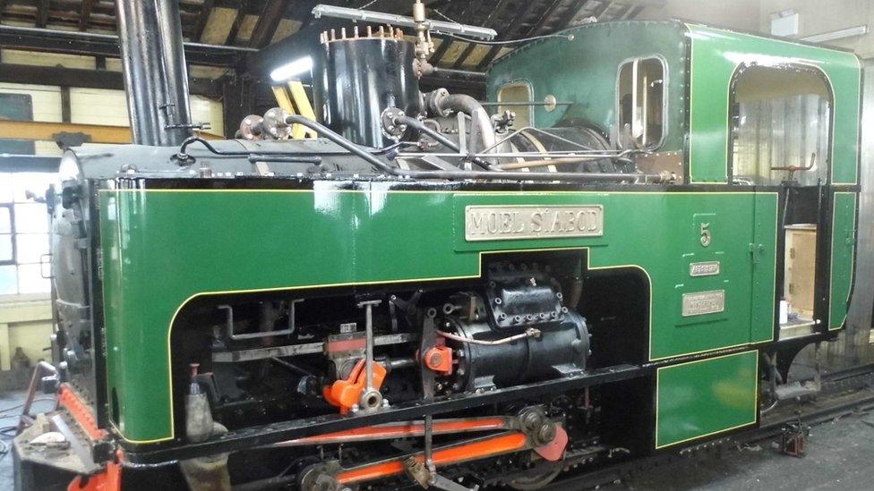 Loco number five in the workshop