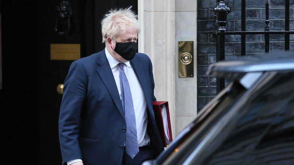 Boris Johnson leaving Downing Street