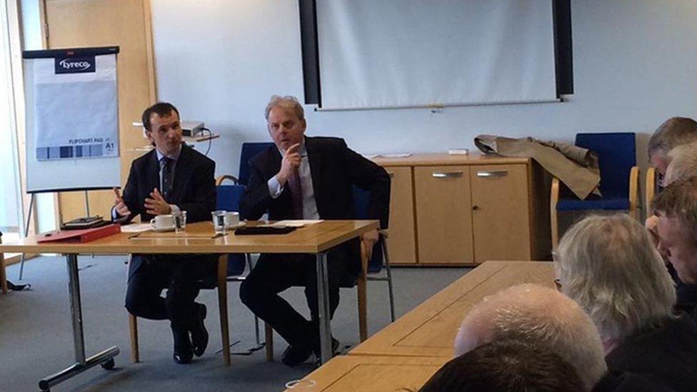 Welsh secretary Alun Cairns and Welsh office minister Guto Bebb meet north Wales regional leaders on Wednesday