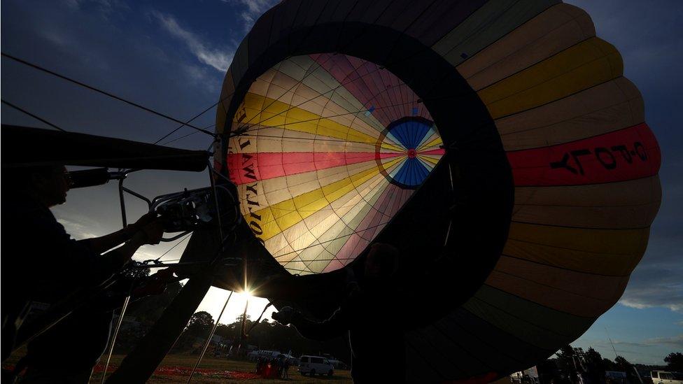 Balloon in early morning light