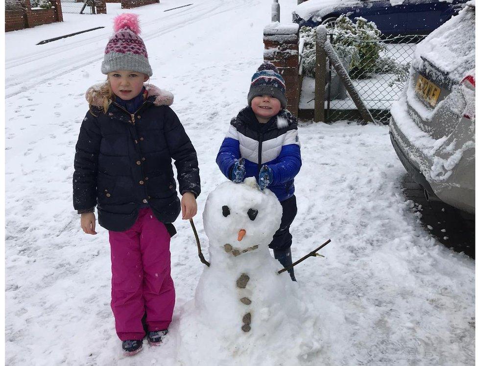 Snowman in Ipswich