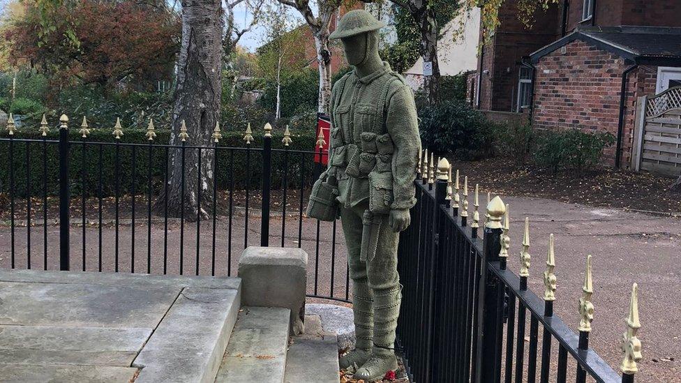 Knitted soldier