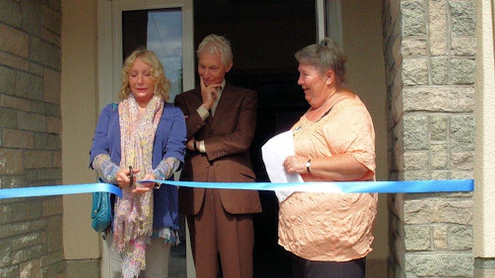 Charlie Watts at village hall opening