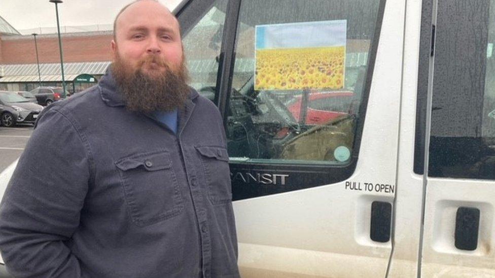 Tom Littledyke and his van