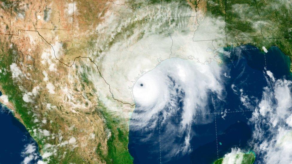 Hurricane Harvey satellite image