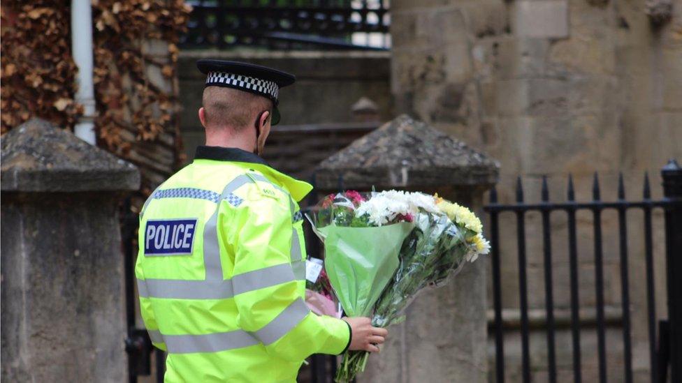 Police officer at the scene