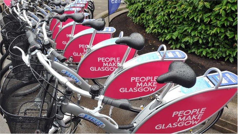 Glasgow bike hire station