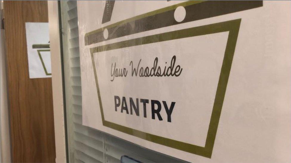 Sign saying Your Woodside Pantry