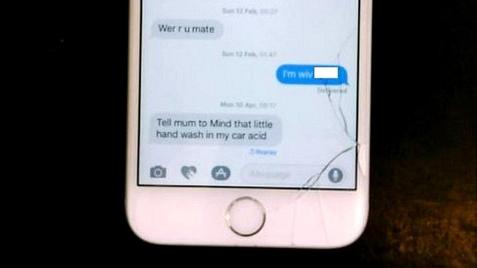 Arthur Collins text message