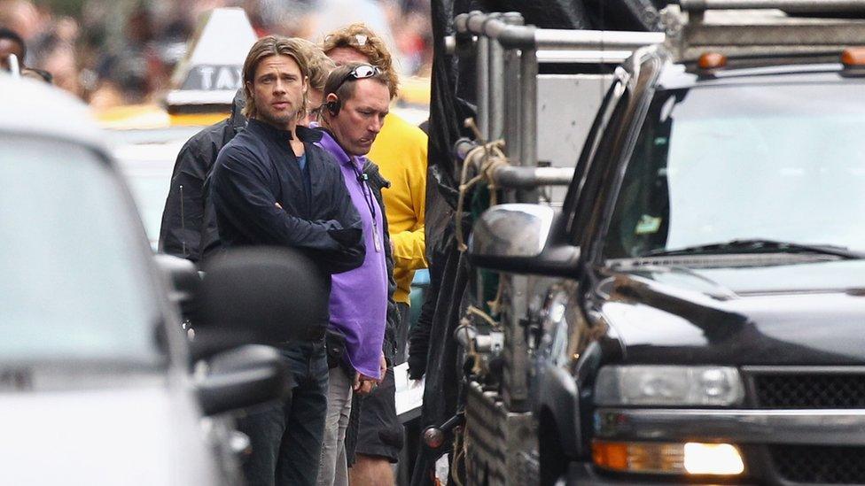 Brad Pitt shoots World war Z