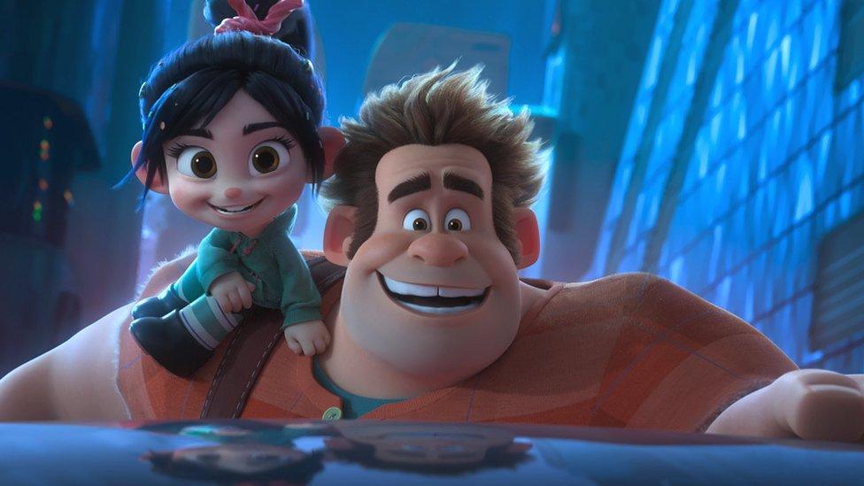 Ralph and Vanellope in a scene from Ralph Breaks the Internet