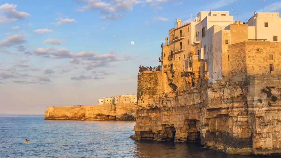 stones of stones of Apulia. Polignano a Mare a Mare