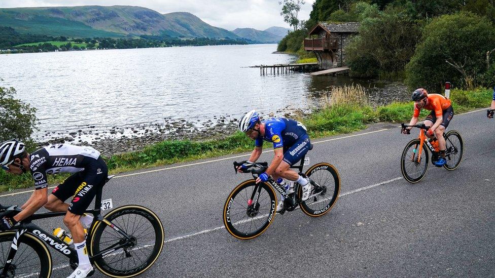 Tour of Britain, Mark Cavendish passing Ullswater