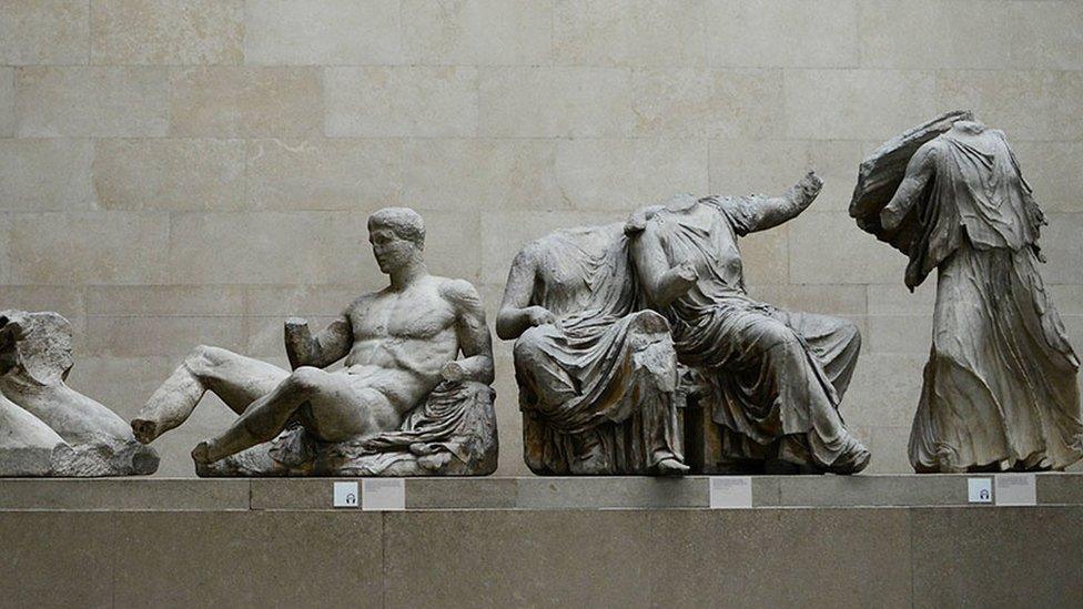 A detail from the Parthenon Sculptures also known as the Elgin Marbles