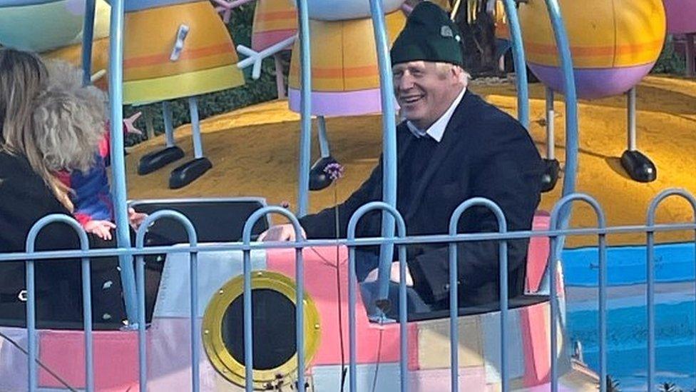 Boris Johnson at Peppa Pig World