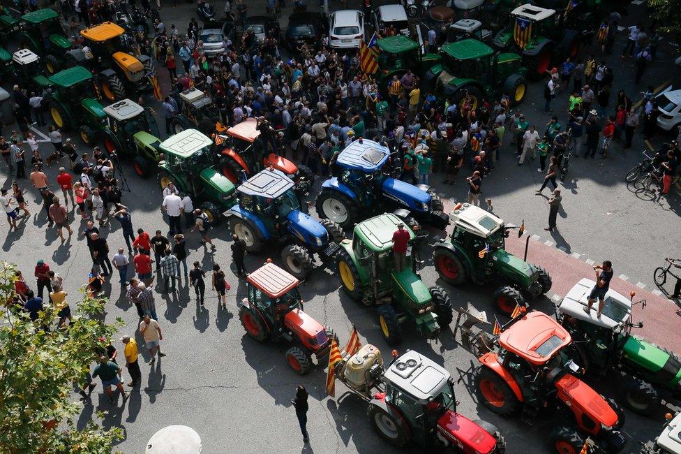 Tractors in Barcelona, 29 September