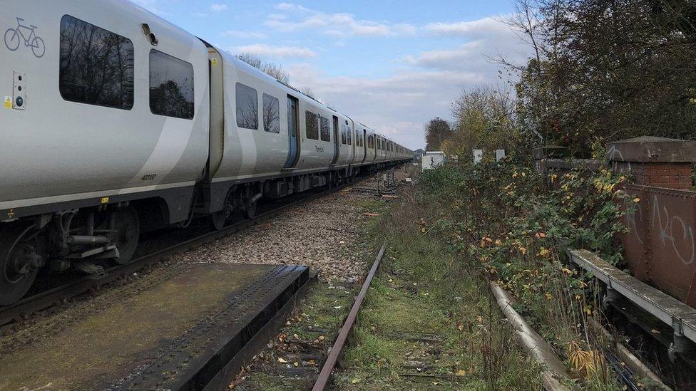 Area alongside track