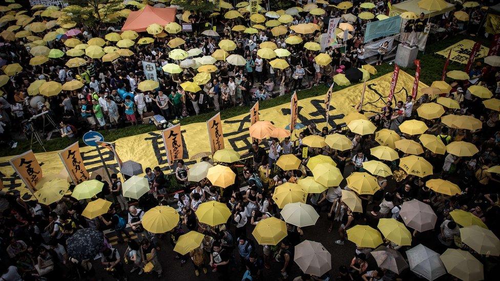 First anniversary of Occupy Central protests, Hong Kong (28 September)