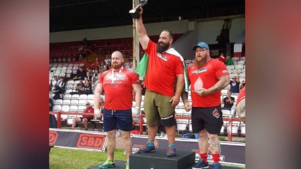 Ben Brunning took first in the strongman competition on the weekend