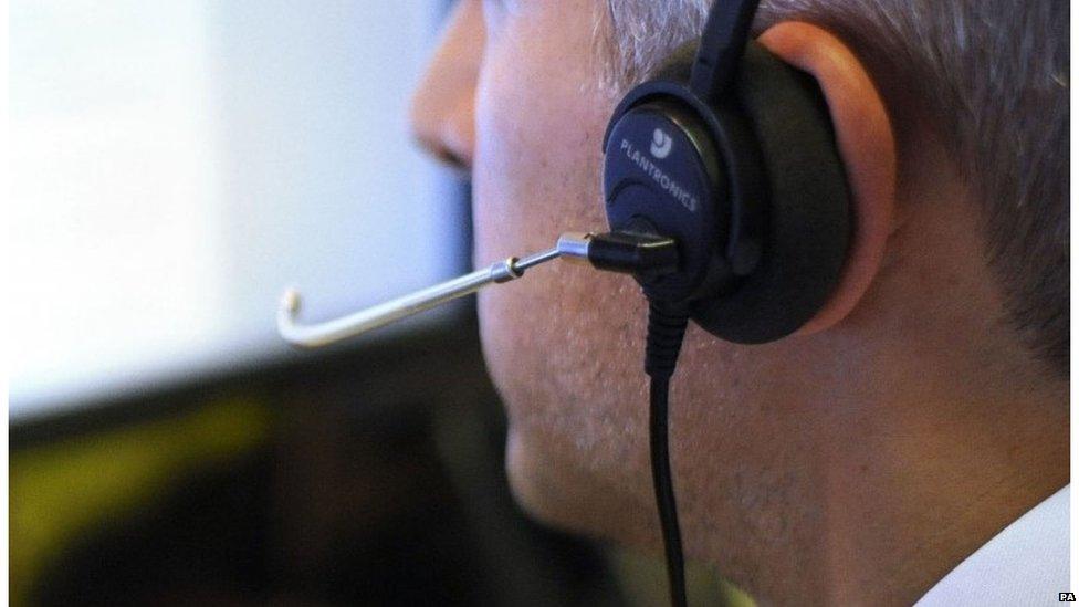 Man working in call centre