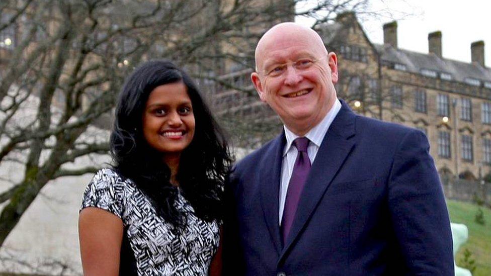 Hywel Williams MP and Shiromini Satkunarajah