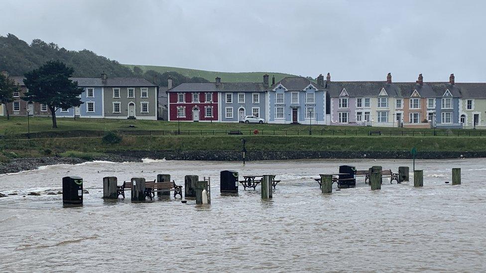 High tide at Aberaeron