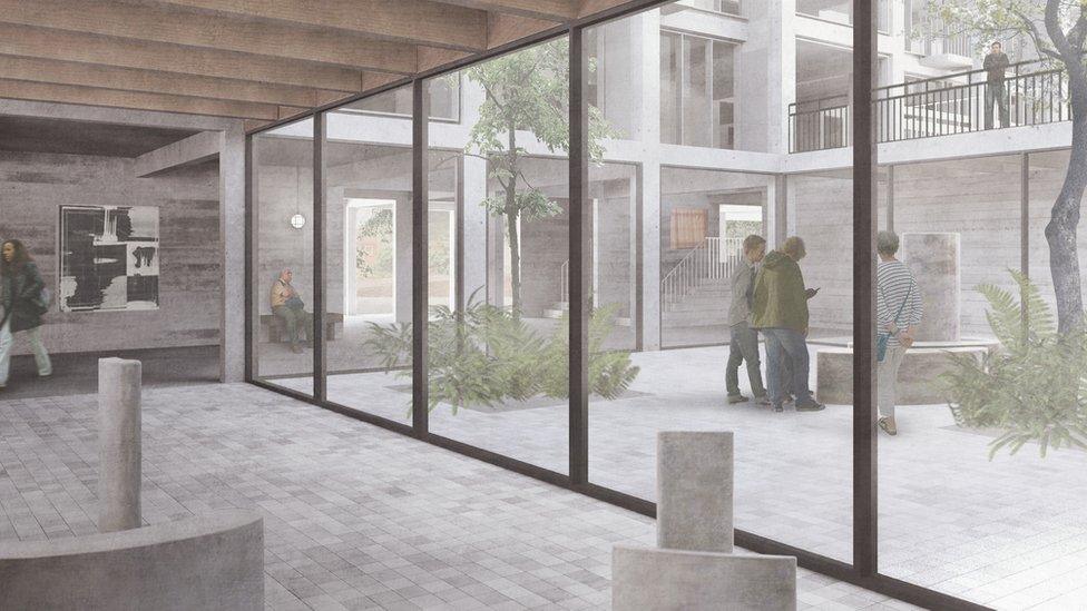 Artist's impression of the courtyard at Park Hill Artspace