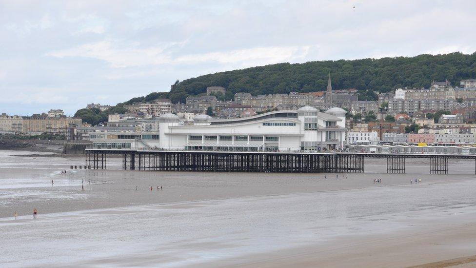 Weston-Super-Mare seafront and pier