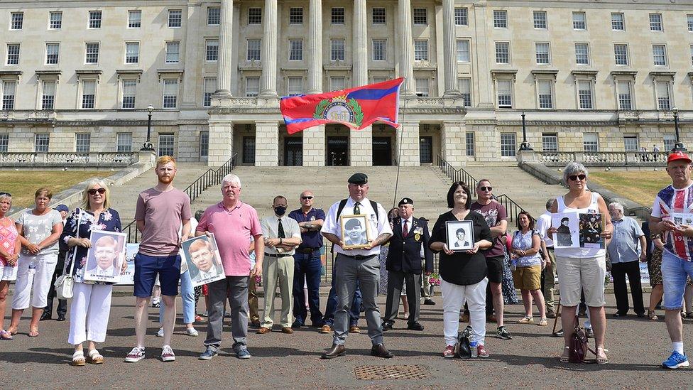 Victims protest Stormont