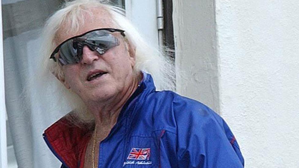 Savile at his flat on the Scarborough sea-front