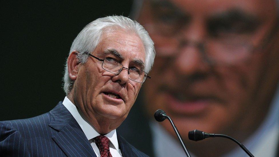 Exxon Mobil chief Rex Tillerson