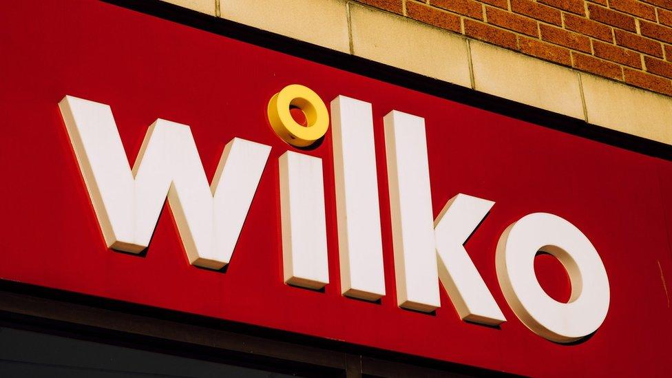 Wilko sign on one of is shops