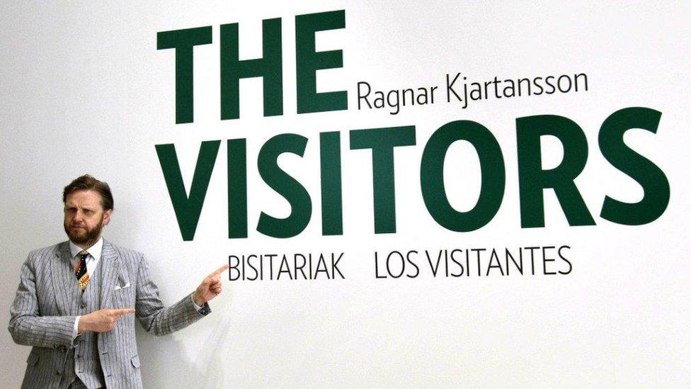 The Icelandic artist, Ragnar Kjartansson's "The Visitors"