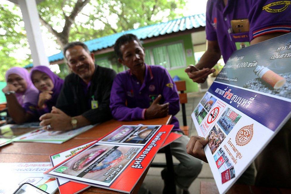 Yalannanbaru volunteers are educated about the dangers of drugs.