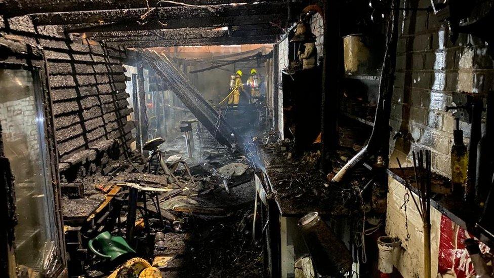 Fire at a restaurant in London Road, Westcliff