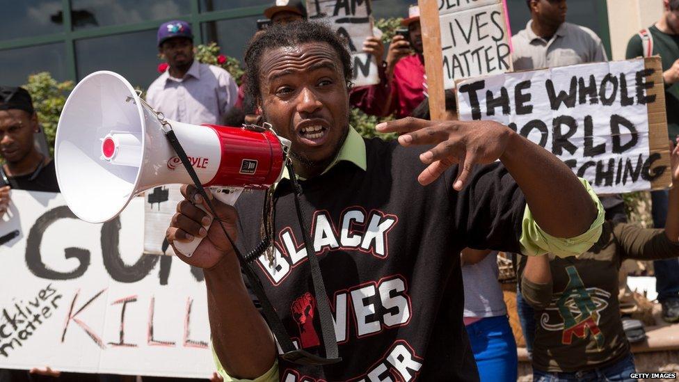 Black Lives matter protester